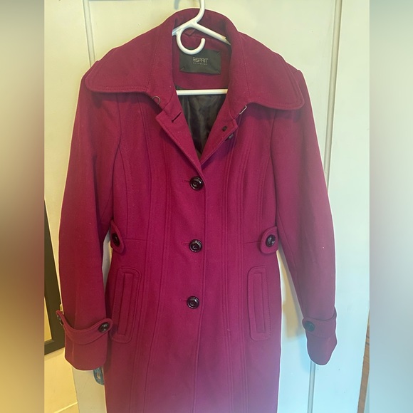 Wool blend ESPRIT trench coat size 4 - Picture 1 of 2